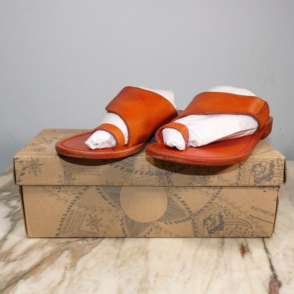 Free People Sant Antoni Slide Toe Ring Sandal Coral 38 (US Women's 8) NiB - Picture 6 of 13